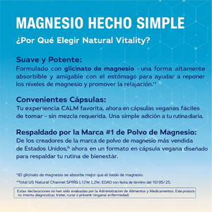 Glicinato de Magnesio, 300 mg (por porción), 120 Cápsulas Veganas