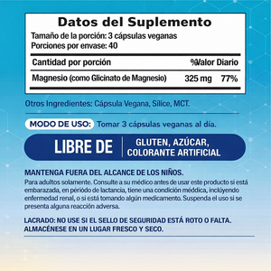 Glicinato de Magnesio, 300 mg (por porción), 120 Cápsulas Veganas